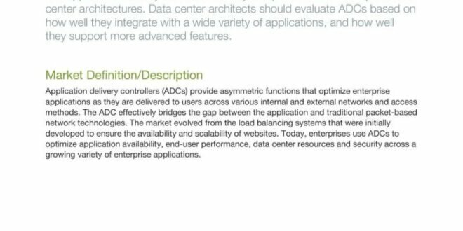 Application Delivery Controllers Magic Quadrant