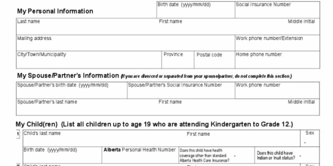 Application For Child Benefit