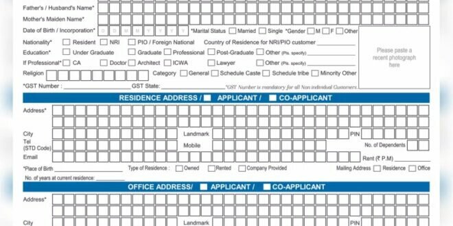 Bank Loan Application Form Pdf