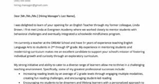 How To Write Job Application For Teaching