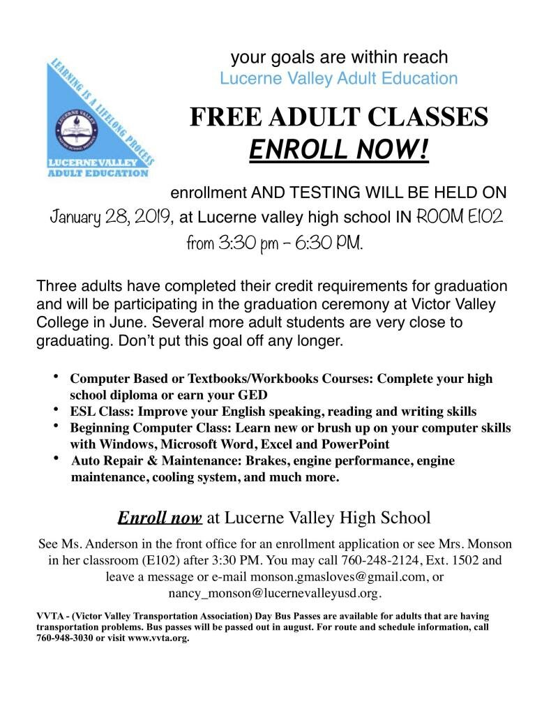 Victor Valley College Classes